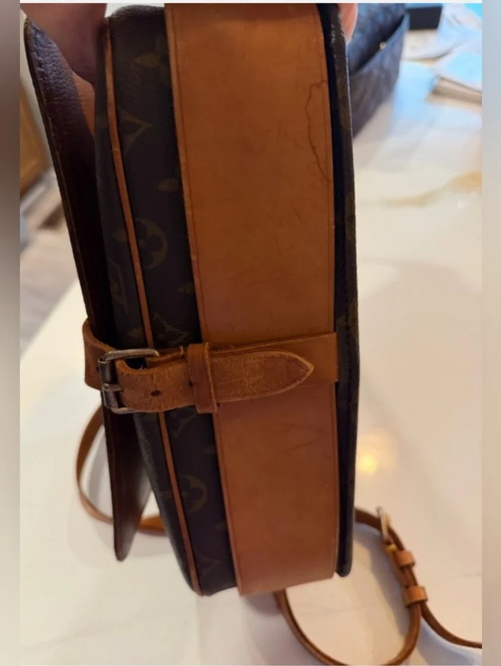 Authentic Vintage Louis Vuitton Monogram Cartouchière Crossbody Bag
